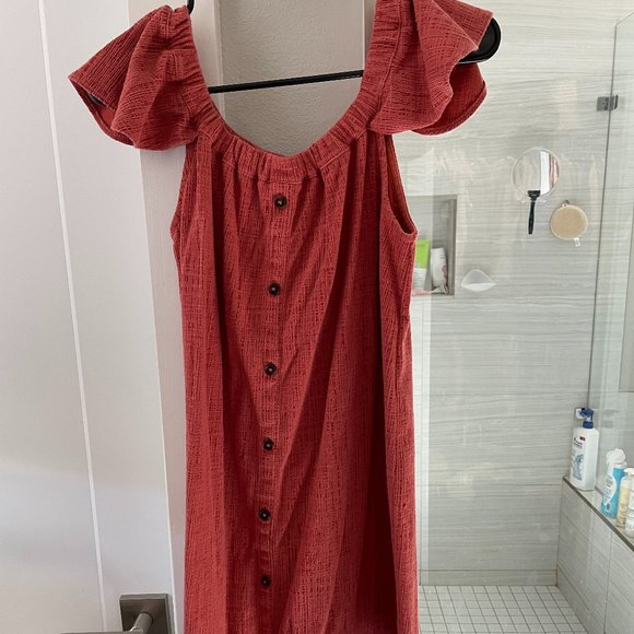Madewell Texture & Thread Off-the-Shoulder Dress - Picture 3 of 6